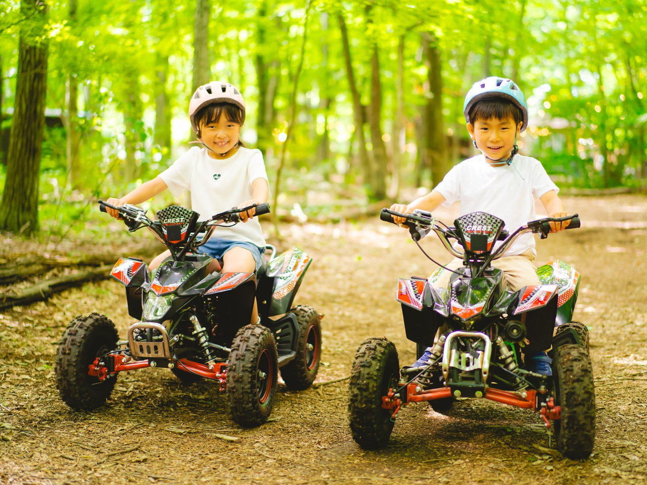 予約は出来ませんが、空いていたらラッキー!ジャイロバギーも森林オフロードコースで乗車可能です!