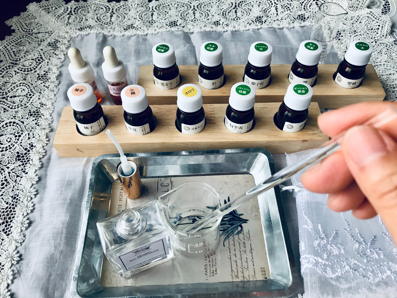 【天然香水作り】オーデコロンの調香♪女性にオススメ!