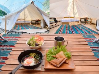 グランピングテントでランチお茶会
