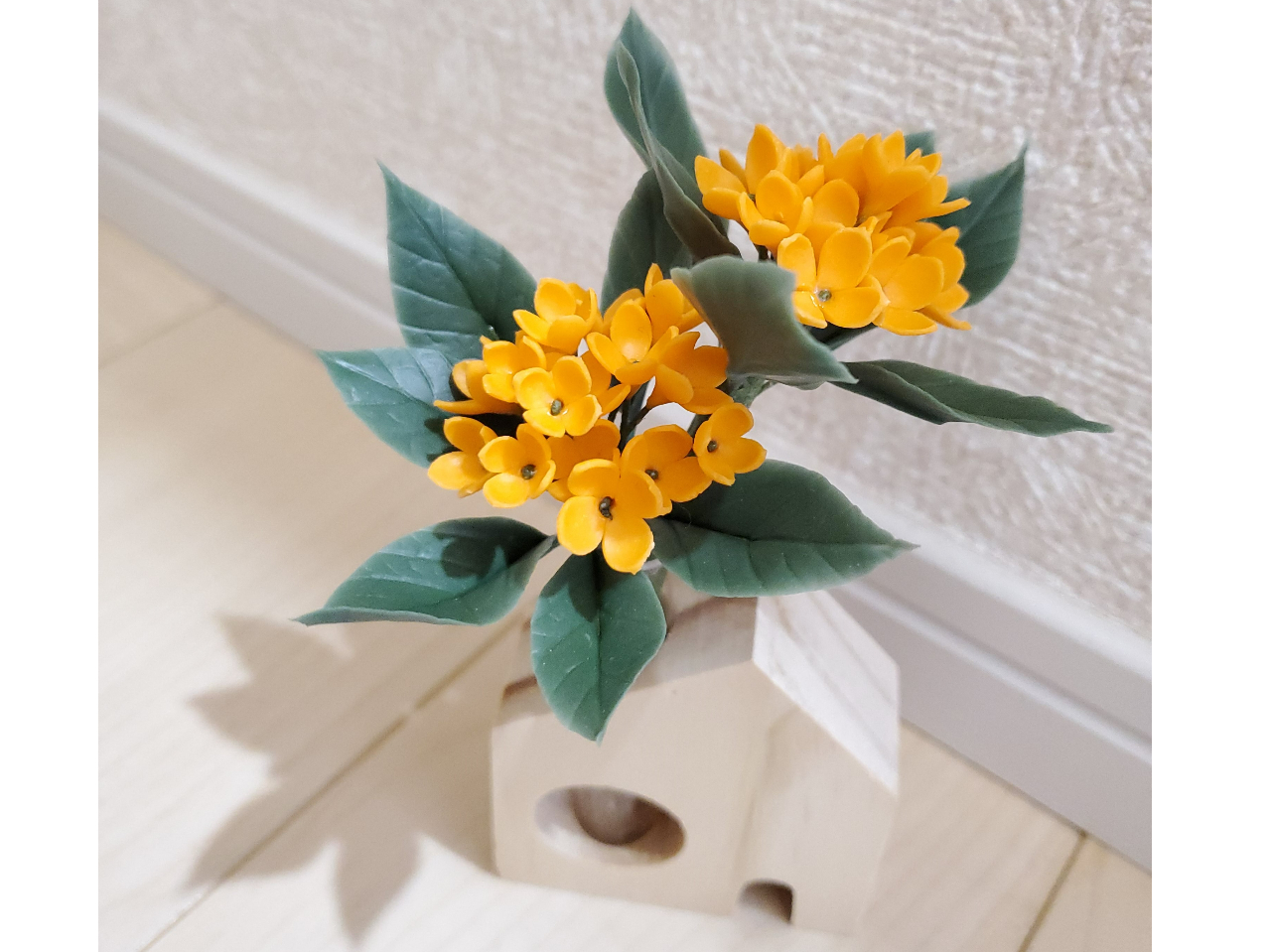 初心者にも簡単にできる粘土のお花「金木犀」☆