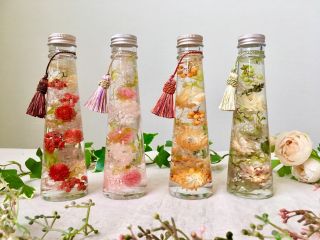 並べて飾るのも可愛いハーバリウム♪複数制作も可能です!(タッセルは別料金)