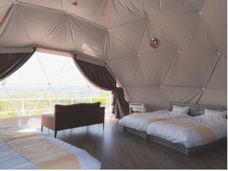 ドーム型の広々としたテントです!