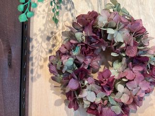 秋色紫陽花(プリザーブドフラワー)使用例