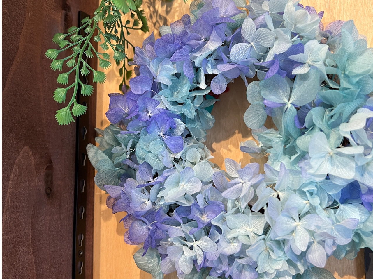 紫陽花(プリザーブドフラワー)リース製作体験 Mサイズ