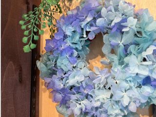 Mサイズの紫陽花リース