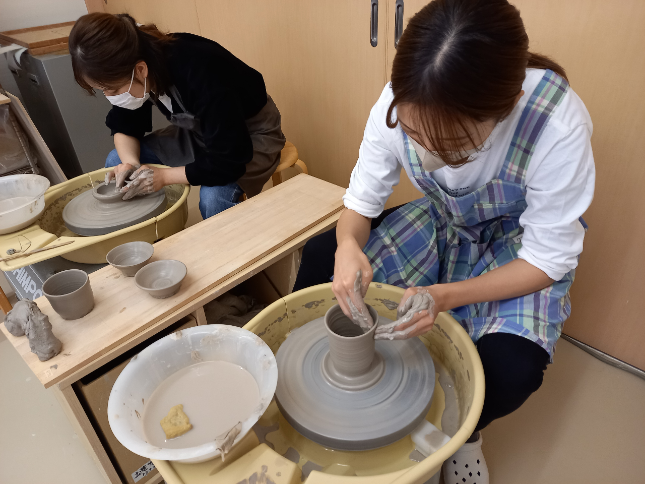 【長岡市】*陶芸体験*電動ろくろコース♪<2名様までの少人数なのでリラックスして...