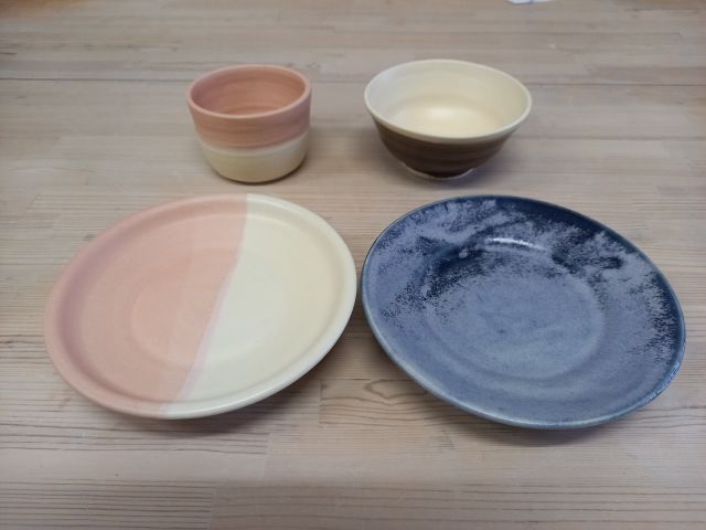 ご夫婦でそれぞれのモーニングプレート制作♪