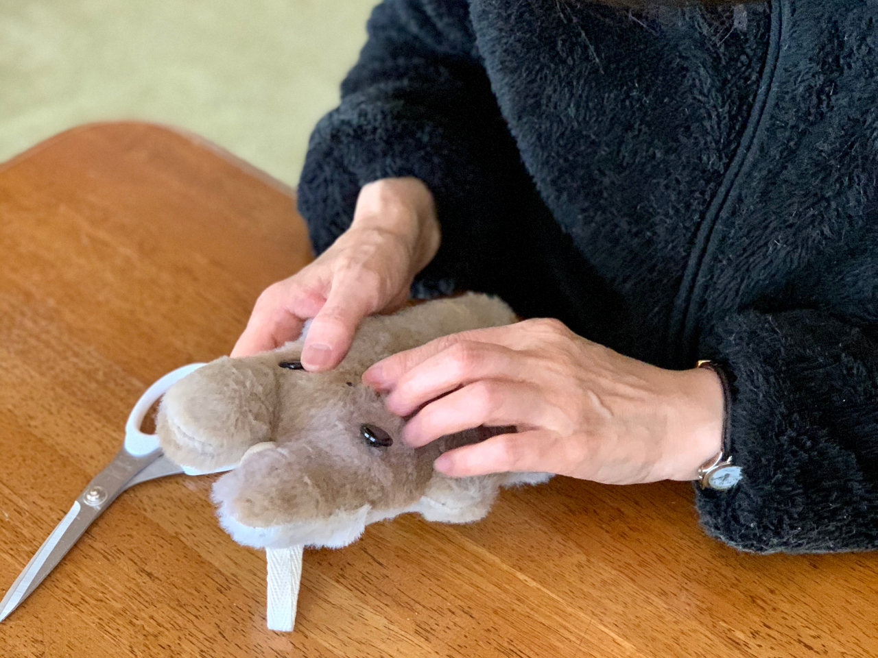 お気に入りの生地を持ち込んで作ってもいいよ。