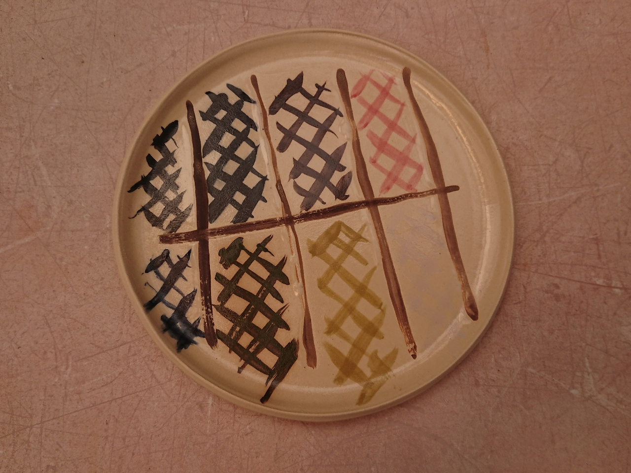 絵付け体験の絵付けこれは私がテストで書いたものです。