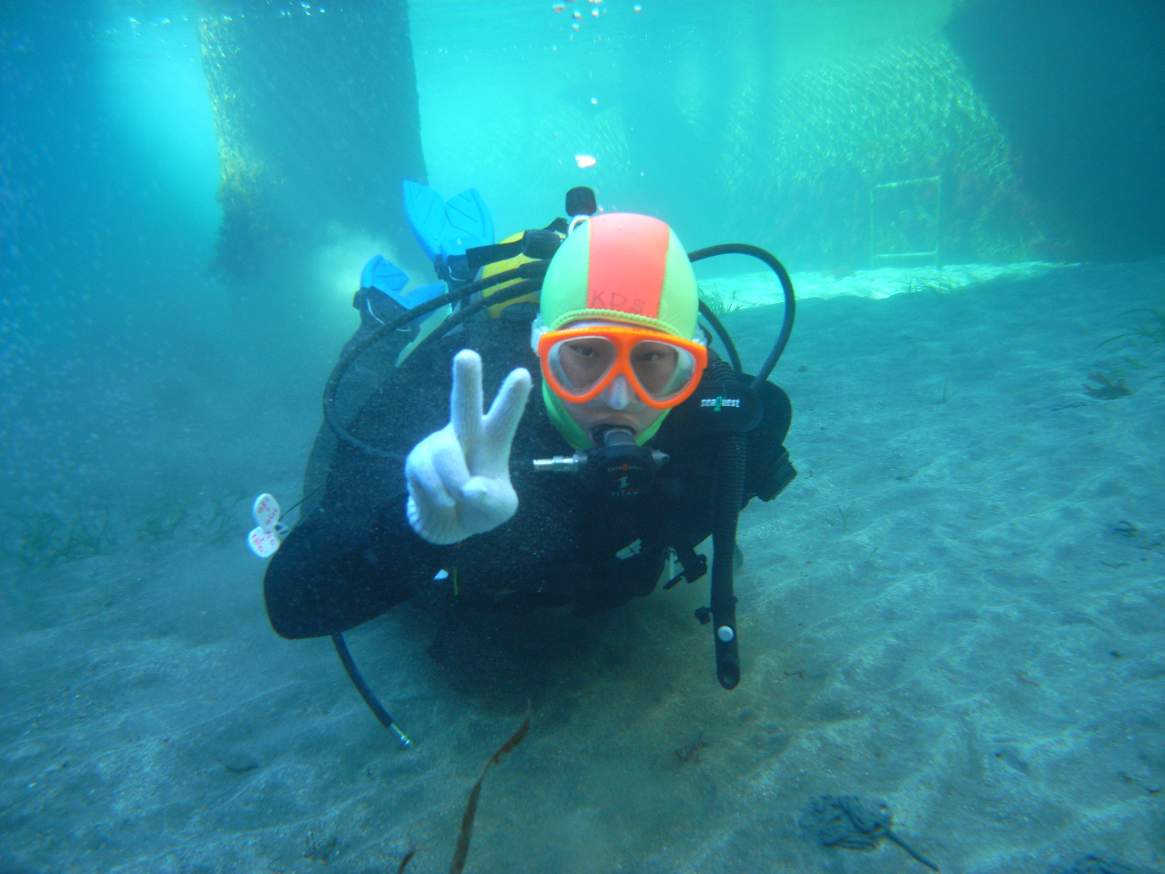 浅いエリアで行うので安心!