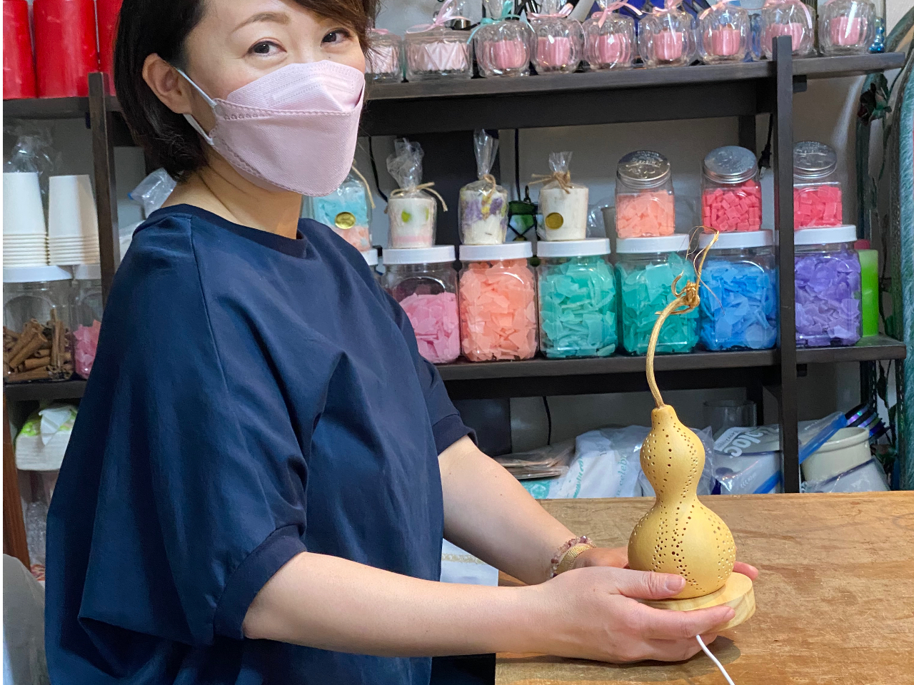 瓢箪ランプ体験さんです