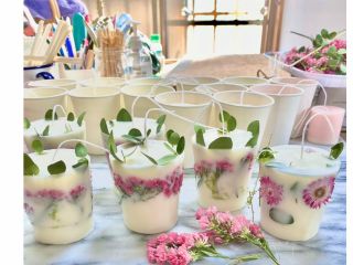 ソイボタニカルキャンドルです。体験代2個セット5,500円です。 当日この他にキャンドル1個サプライズプレゼントがあります。