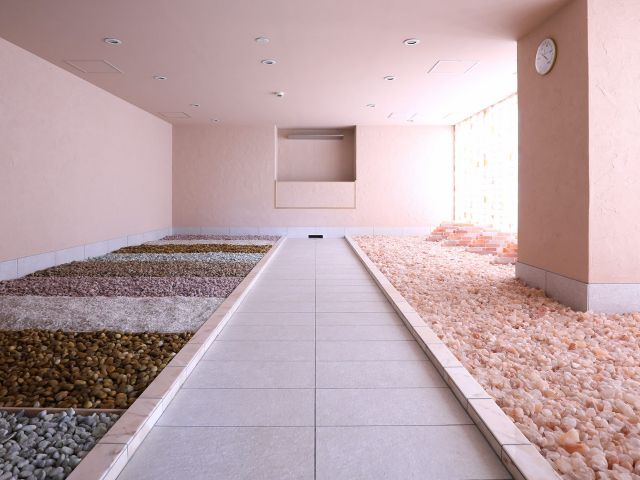 岩盤浴:ヒマラヤナチュラル岩塩を使った岩塩岩盤浴、13種類の薬草を使った薬草岩盤浴、 ブラックゲルマニウムを使用したゲルマ岩盤浴をお楽しみいただけます※別途有料