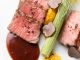(長崎和牛肉の網焼き とうもろこしとサマートリュフのリゾット) 芳醇なポートワインソース 和牛はグリルで焼き目をつけ美味しさアップ。
