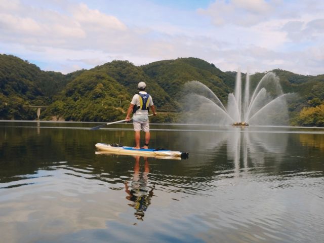 灰塚ダムの映えスポット<大噴水>