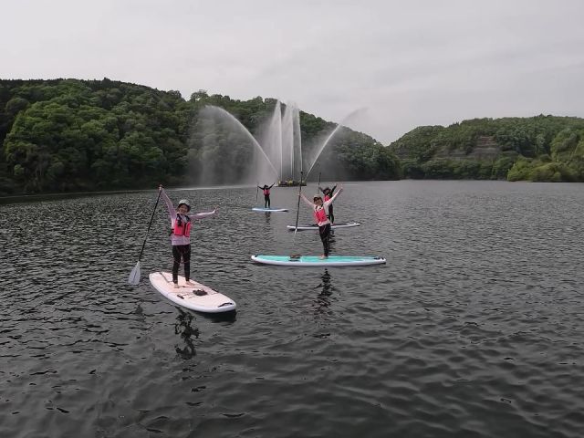 映えスポットで記念撮影