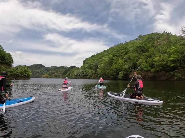 初めてのSUPにドキドキ。