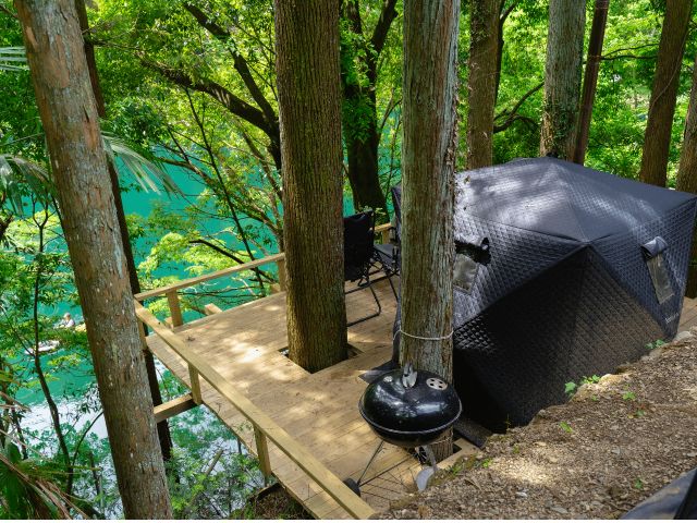 白丸village 水風呂である白丸湖