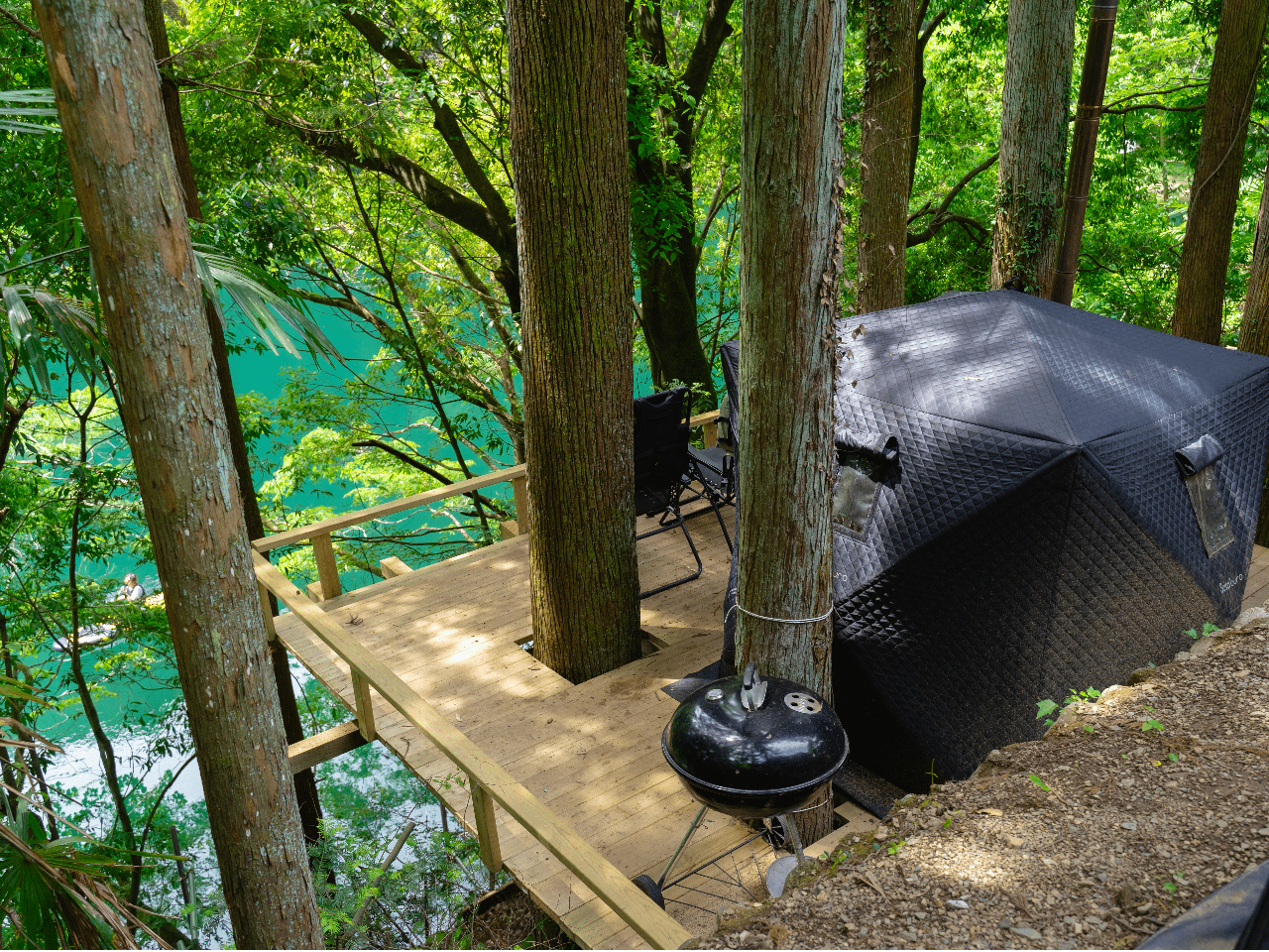 白丸village 水風呂である白丸湖