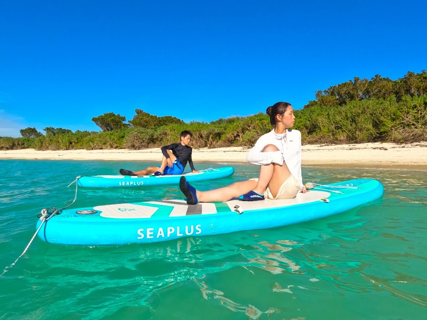 もちろん浅瀬、岸の近くでのSUPヨガもOKです。クルージング前のヨガもOK! プランはお客様次第です(^^♪
