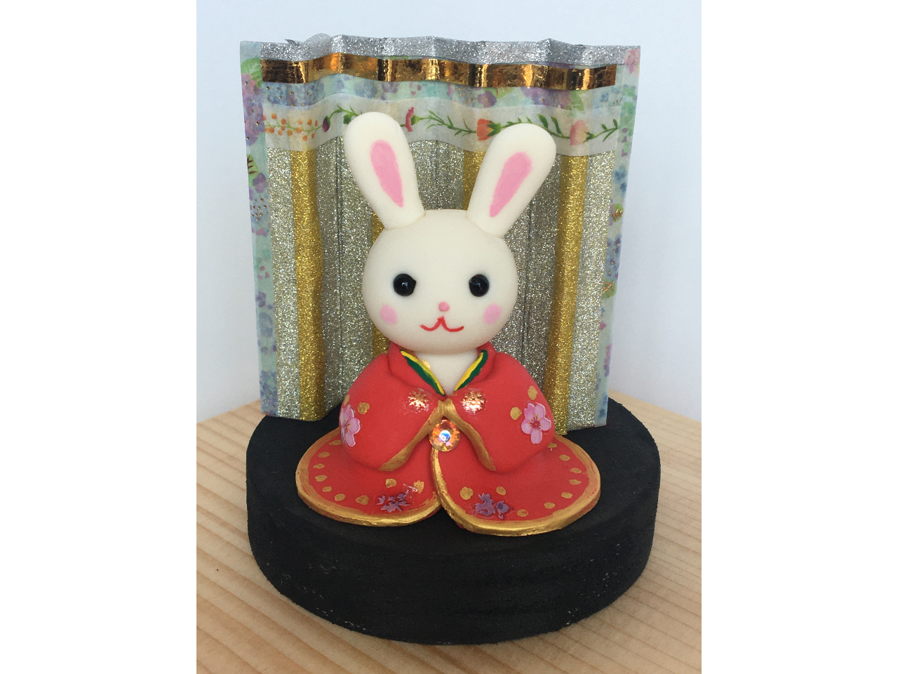 創作人形作家　樹脂粘土　レプンクル様のウサギ　うさぎ 粘土でうさぎ🐰なんか作りたくなった 作るのとても楽しかった🌷もっと