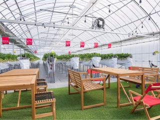 テーブルに座ってゆっくりお楽しみ下さい