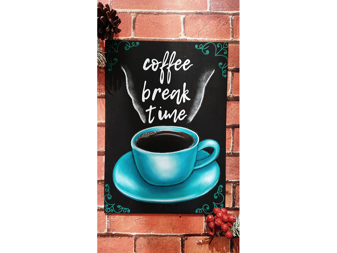 チョークアート体験コーヒーカップ