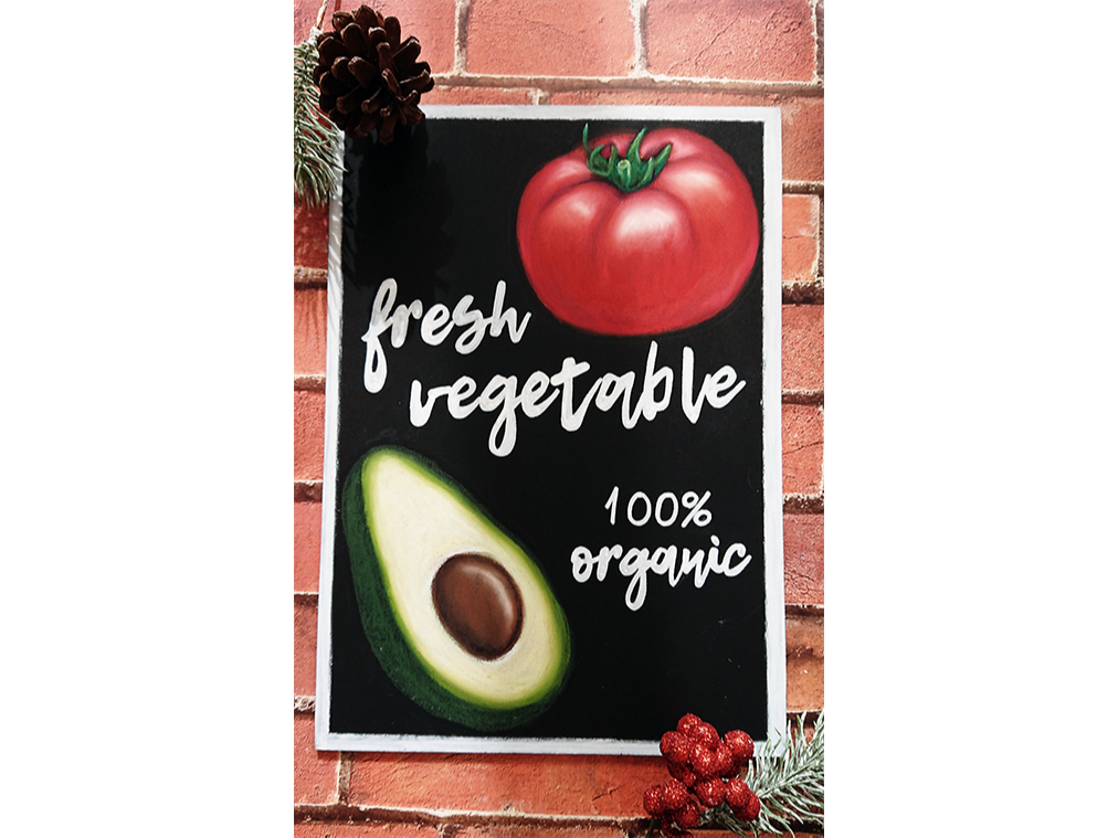 チョークアート体験ベジタブル