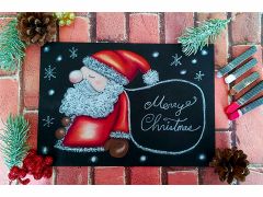 チョークアート体験サンタさん