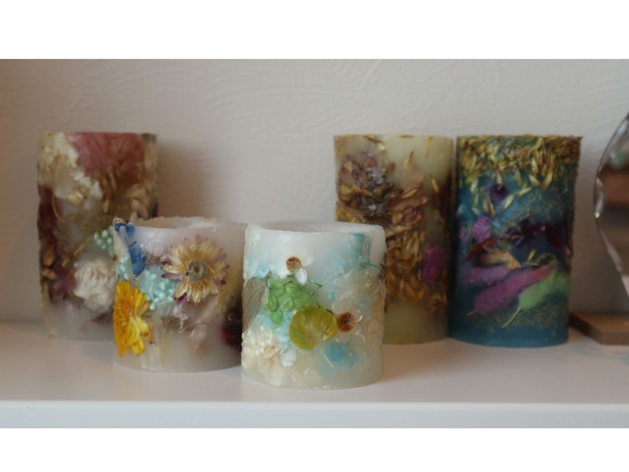 【選べるボタニカルキャンドル】お好きなカラーとキャンドルの高さを自由にセレクトO...