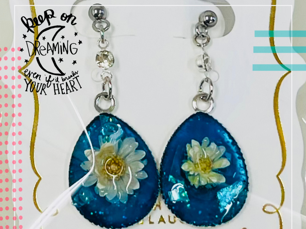 キラキラ輝くしずく型イヤリングorピアス制作体験♪2回目からは  