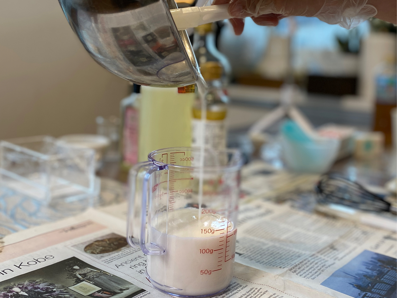 トロ〜リとした石鹸の出来上がり!