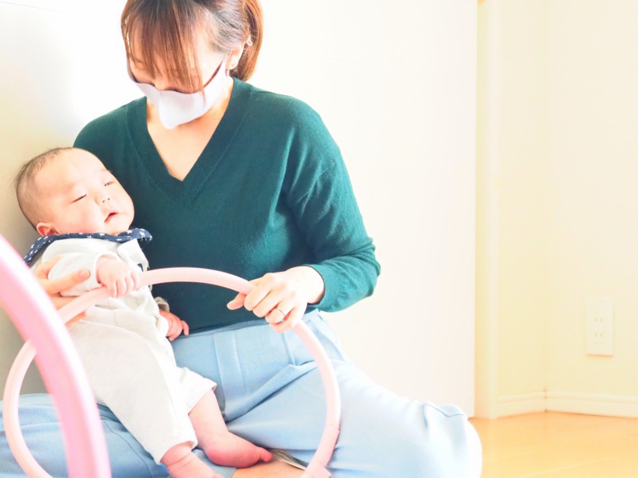 フープでトントン