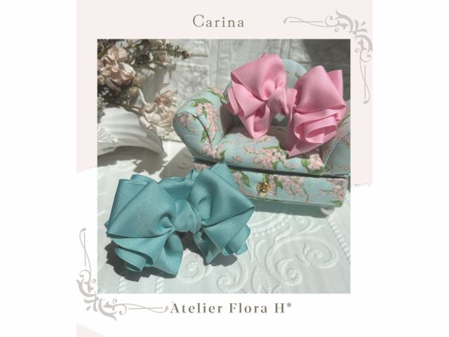 4,000円コース。ドレープの重なりが綺麗なおリボンです。普段使いにも冠婚葬祭にもおススメです。ヘアアクセサリー、チャームどちらもお作りいただけます