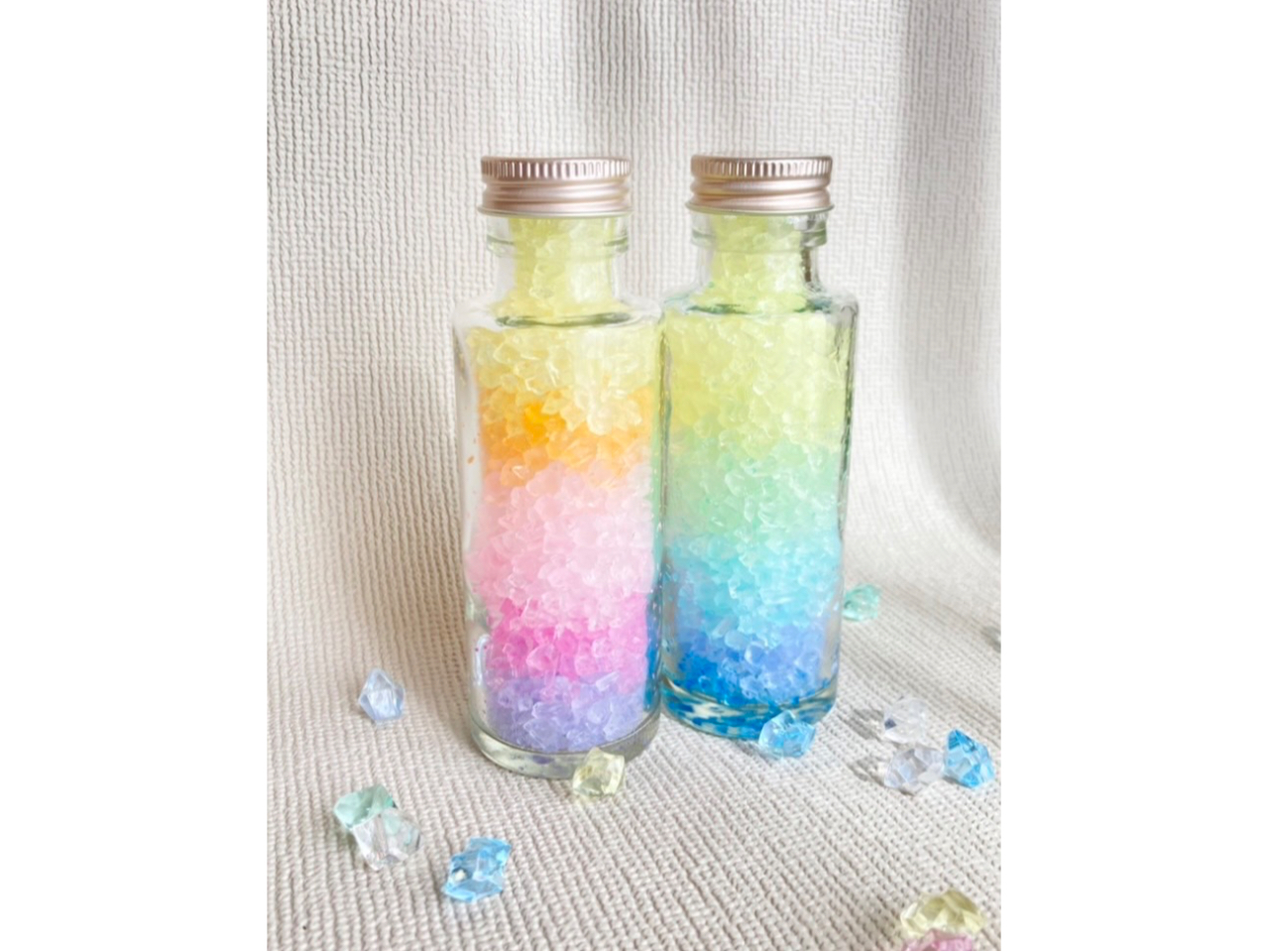 【酒田×アロマクラフト】精油(エッセンシャルオイル)を使用したカラフルバスソルト...