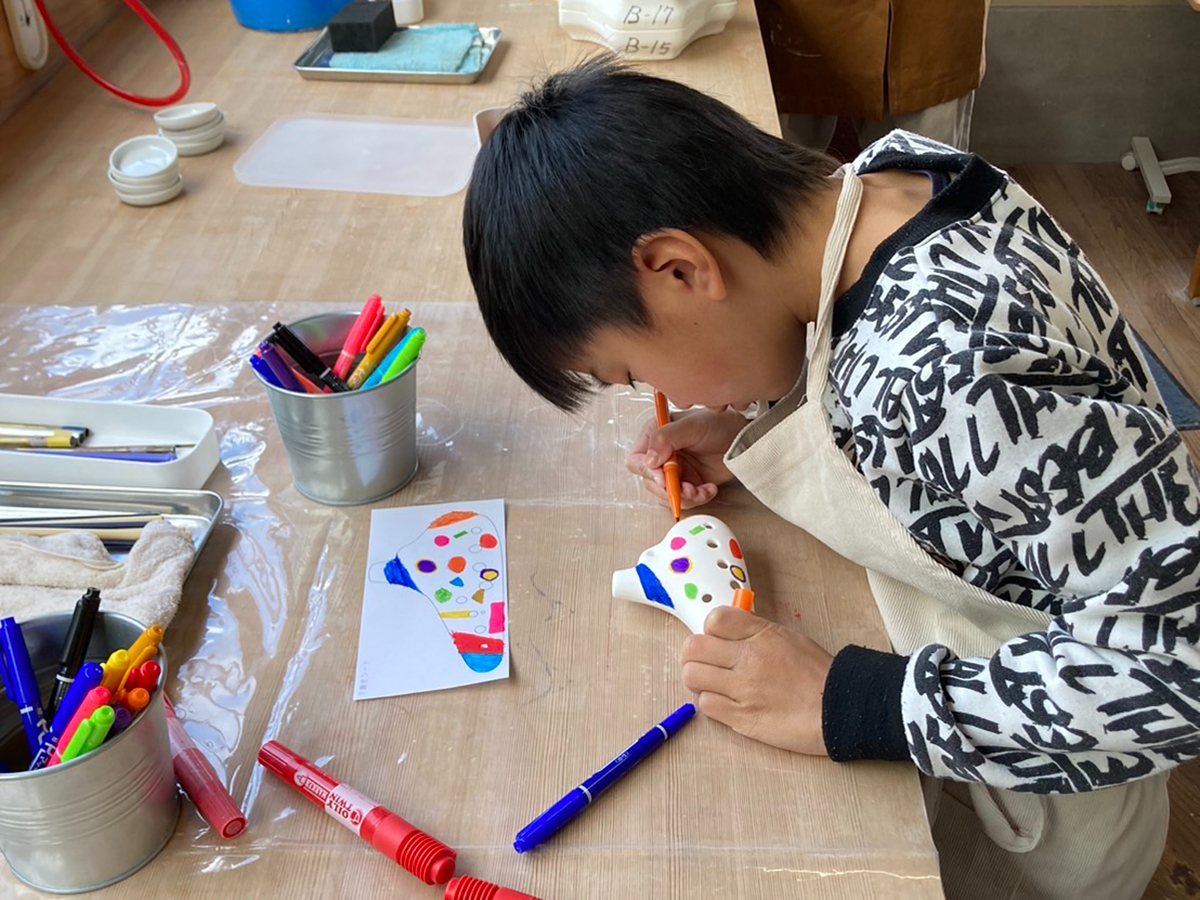 【美濃焼オカリナ体験】お絵かき体験で世界に1つのMyオカリナ作り♪ ※当日持ち帰...