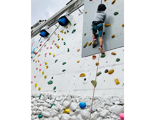 野菜塾アイガーウォール 本格的なボルダリングをお楽しみいただけます。