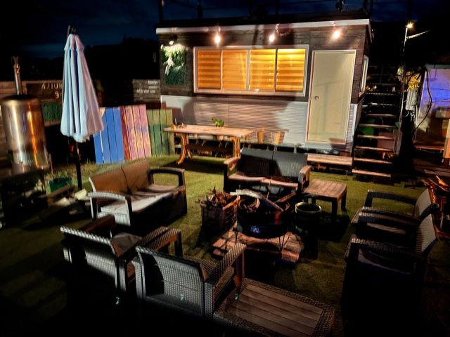 夜の時間もライトアップしてムード満点です。相談可で23時までokです。