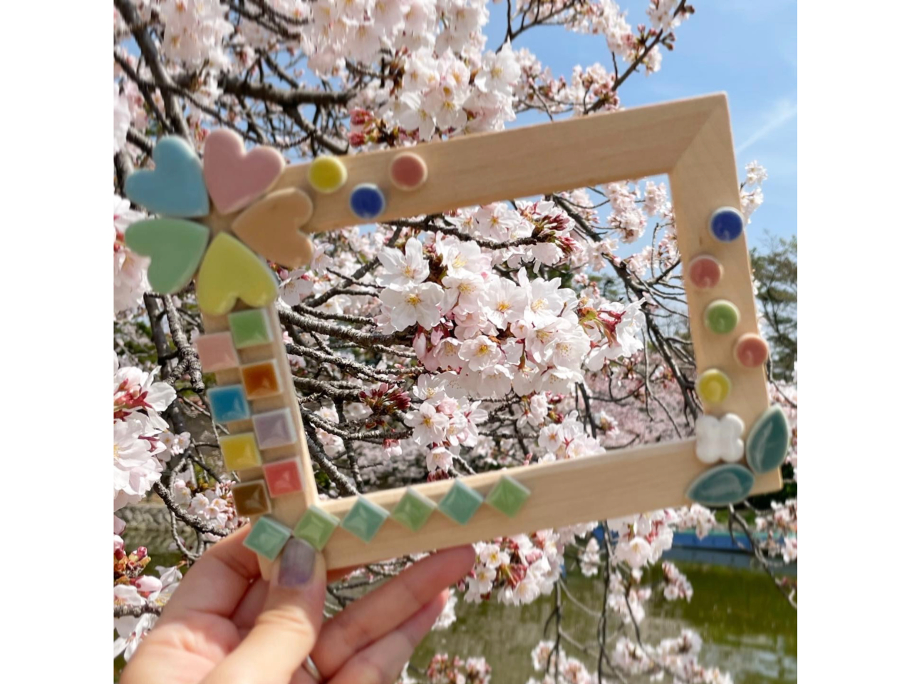 三重県桑名市】タイルフォトフレーム作り☆・゜タイルクラフト体験