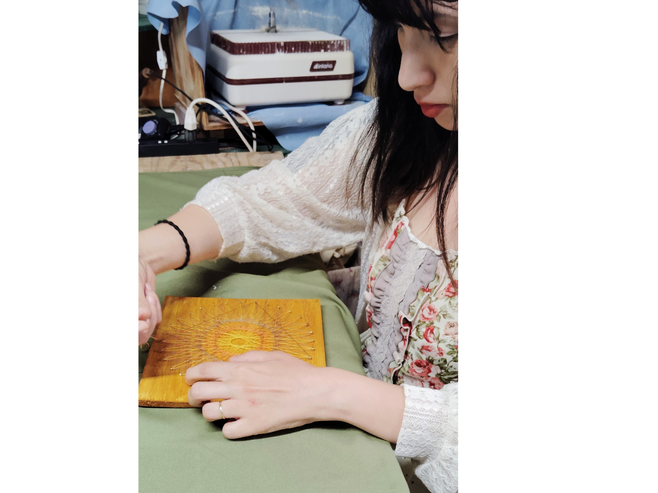 基本のかけ方を体験。アメリカから体験に