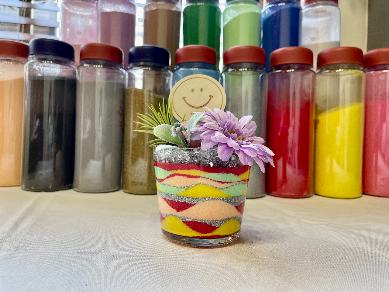 カラーサンドアート制作体験_.:*女性・ファミリー・カップルにおすすめ