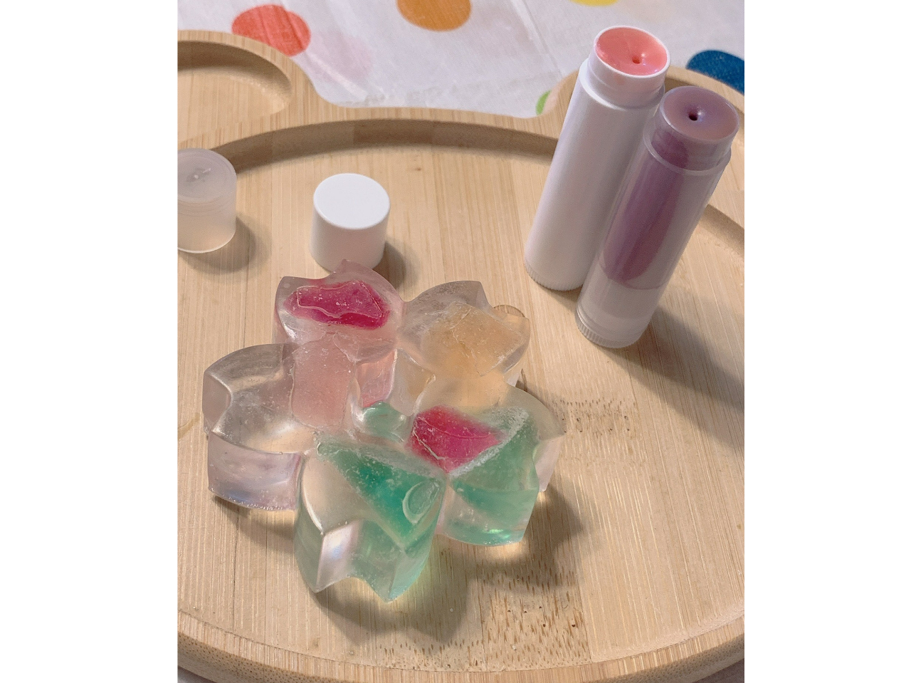 手作りプルプルリップの完成!!エッセンシャルオイル石鹸♪