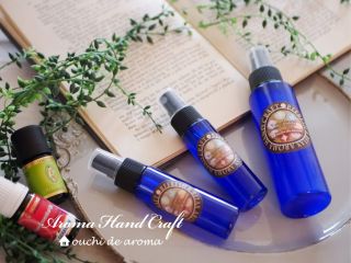 アロマスプレー(リネンスプレーや、ヘアケアスプレー、マスクスプレーなど、様々な今のご自身にあったスプレー作りができます)