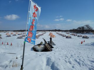 勇払ハート沼のテントたち