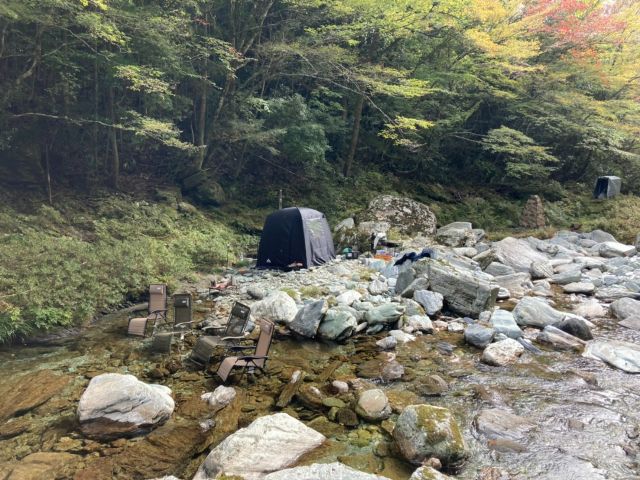 テントサウナと外気浴