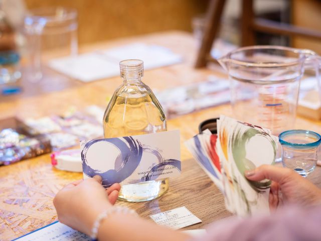 ブレンドした焼酎は自分でラベル作成できちゃいます!センスが光る!