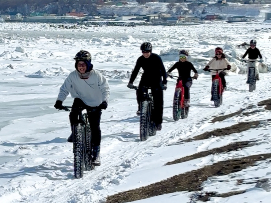 流氷フロントラインを走れ!オホーツクFATBIKE流氷ライド【1日1組限定・プラ...