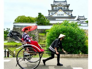 岸和田城下町を人力車でゆっくりと楽しめます。