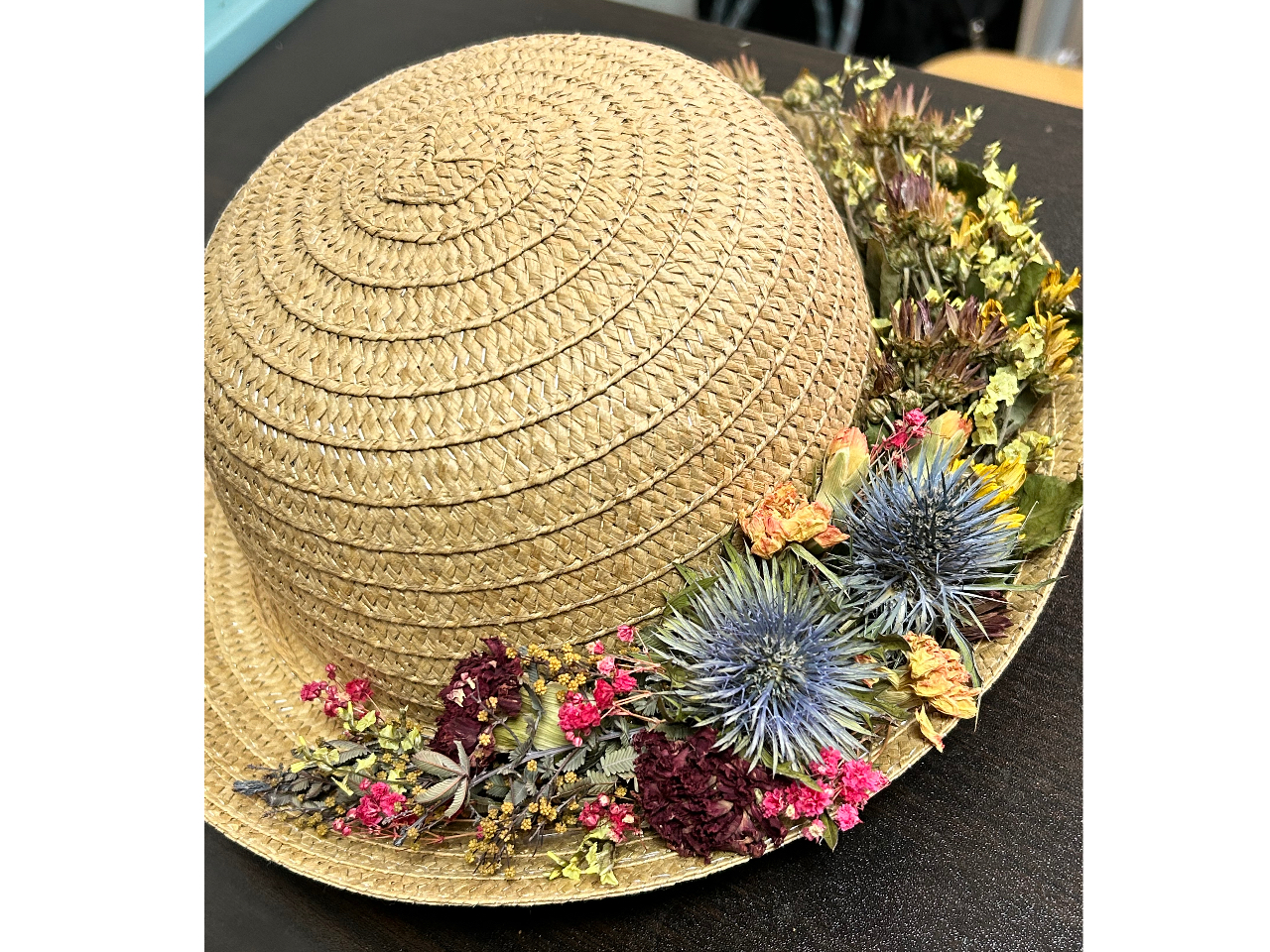 大阪・吹田市】初心者歓迎！お花畑の＼麦わら帽子ドライフラワー飾り 