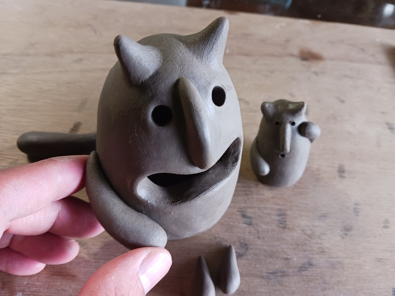 愛媛・鬼北町】＼鬼のハニワ／「おにわ」と「こにわ」を作る陶芸体験
